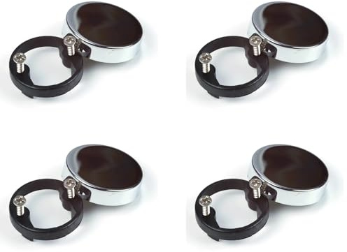 cyclingcolors 4x Scharniertopf Abdeckkappe Topf silber chrom Topfscharniere scharniere