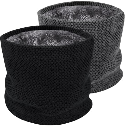 ehsbuy Schlauchschal Herren Ski Winter Halsschlauch Thermisch Fleece Loop Schal Neckwarmer Damen Halswärmer Kreisschlaufenschals für Radfahren Motorrad Sport
