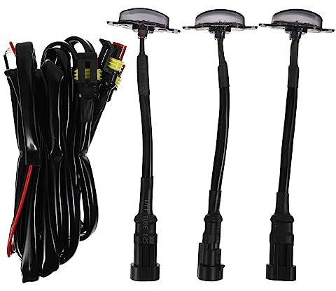NIYANGLE 3 Pièces China Open petite lumière jaune led headlight lumière led éclairage de calandre orange lumières stroboscopiques de camion lampe stroboscopique voiture voyant de voiture