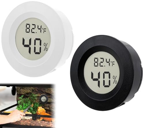LCD Digital Hygrometer and Thermometer - Humidity Gauge for Greenhouses, Dehumidifiers, Humidifiers, Basements, Babyrooms, Home Offices with Switchable °C/°F