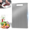 Titan Schneidebrett, 34 * 23cm Schneidebrett Edelstahl Cutting Board Küchenbrett Schneidematte Küche, Leicht zu Reinigen, für Küche, Fleisch, Brot, Gemüse, Obst Schneiden (1 Stück)