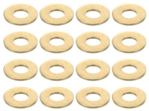 QUARKZMAN 100Pz Rondelle Piana in Ottone M4x10x0.8mm Guarnizioni di Tenuta | per Viti Bulloni Riparazione Macchinari Costruzioni Esterne, in Ottone Anelli Piani