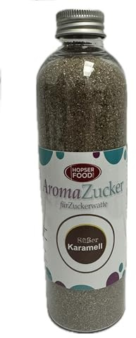 230 g Farbzucker Aromazucker für Zuckerwatte Bunt | Erdbeere, Kirsche, Cola, Vanille, Blau Zuckerwattezucker (230 g, Karamell)