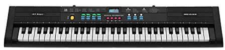 61 Tasti Strumento per Pianoforte Tastiera Elettrica con Microfono Cavo USB - Ideale per Principianti e Bambini - Piano Multifunzionale