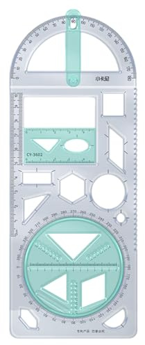 Instruments de mesure | Modèle de dessin pour Math Learning Aids | Règles et modèles de rédaction de la règle de dessin d'outils de mesure multifonctionnels pour la conception et la