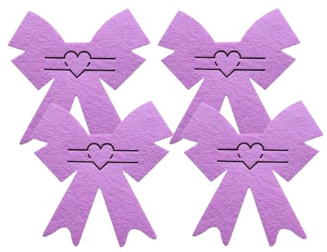 WWHJR 4 pezzi a forma di fiocco porta posate tasca portaposate organizer per posate taglierina forchetta posate borse forniture per feste San Valentino argenteria supporto unico decorazione da tavolo