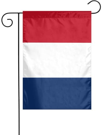 WHJDPP Bandiera olandese con stampa di bandiere da giardino, 30,5 x 45,7 cm, per decorazione da cortile, larghezza di 3 cm (solo bandiera, asta non inclusa)