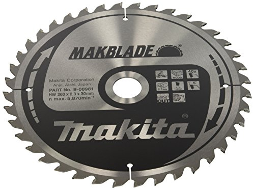 Makita Makblade Kreissägeblatt, 260 mm, 40 Zähne, 30 mm Bohrung