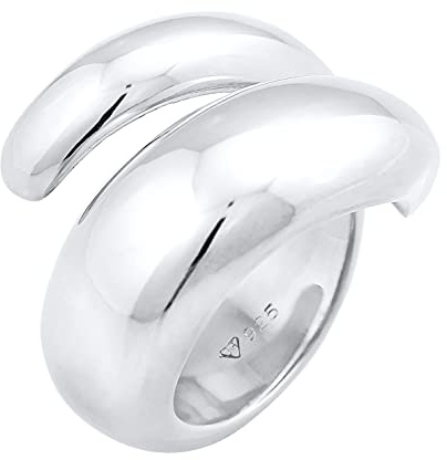 Nenalina Ring Silber 925 Damen Silberring Damenring polierte Oberfläche | Wickelring