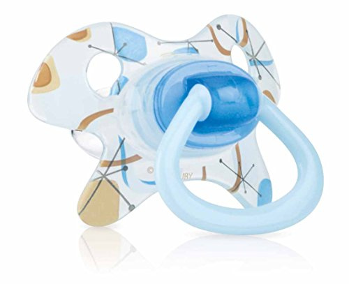 Nuby ID5718SOSMBLUE Beruhigungssauger GEO, orthodontisch, 0-6 Monate, blau