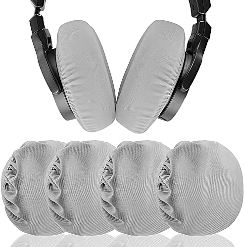 Geekria 2 Pares de Fundas de Tela Flexible para Auriculares/Protectores de Auriculares Sanitarios estirables como ATH-SR50, ATH-MSR7, Sony WH-1000XM3, WH-1000XM2, 3 -4 (Gris)
