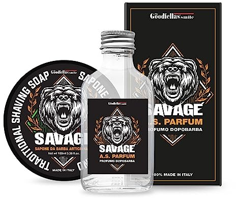 THE GOODFELLAS' SMILE Savage DUO SET. Shaving Soap and Aftershave Set, 500 g