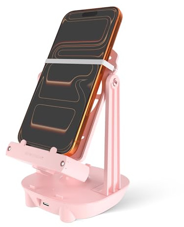NEWZEROL Handy Swing Steps Counter Handy-Schrittzähler- Rosa | USB-Kabel,Einfache Installation,Stummschaltung,Unterstützung für 2 Telefone