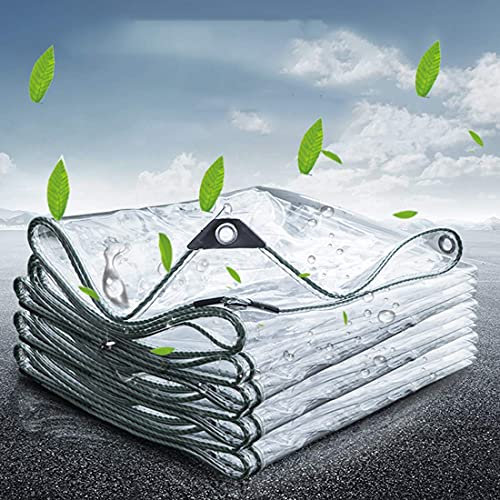 Transparent Glas Plane Sonnenschutz Abdeckplane Durchsichtig Kunststofffolie Fensterfolie Wasserdicht Gewebeplane Pflanze Gewächshaus Schutzfolie Vorhang Regenschutz Tarp (Size : 3x5m/9.8x16.4ft)