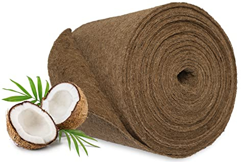 MC.Sammler Tappetino di Cocco per Protezione Invernale Piante, Palme - al Metro - 25 cm / 50 cm / 100 cm (Larghezza) - Protezione dal Freddo - 100% Biologico - Rotolo in Fibra di Cocco - 50cm x 15m