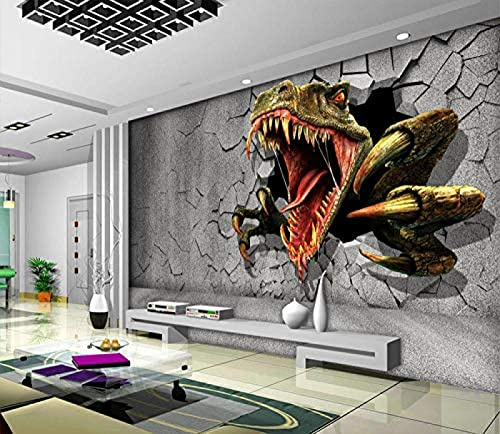 XLMING 3D-Dinosaurier-Tapete, benutzerdefinierte Wandbilder, Jurassic Park, Fototapete, Kinder, Jungen, Schlafzimmer, fototapete 3d effekt tapete Wohnzimmer Schlafzimmer Hintergrundbild-200cm×140cm