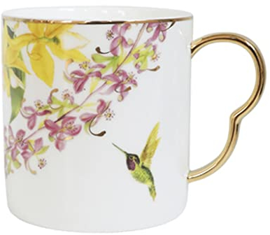 HARAY Becher Tassen Becher Bone China Home Tee Tasse Paar Kaffeetasse Kreative Blume Und Vogel Muster Nachmittag Teeschale Kaffeebecher (Color : C)