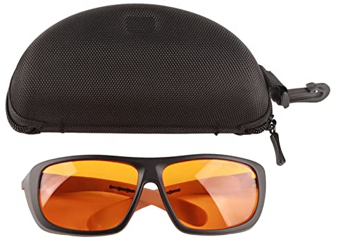 BORDSTRACT Lunettes De Sécurité Laser | Lunettes De Protection Oculaire En Plastique Industriel Pour Projets De Fibre Optique, Longueur D'onde 190, 500 Nm, (Noir)