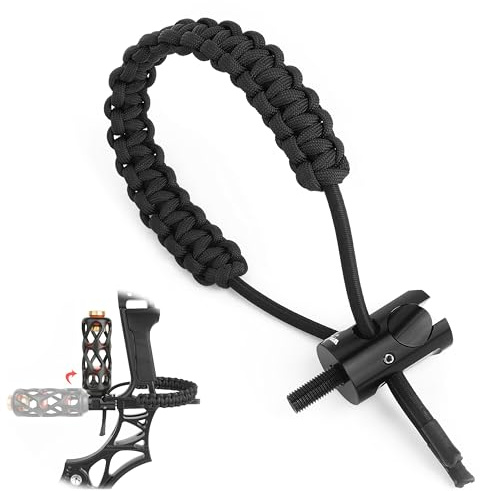 SHARROW Bogenschießen Handgelenkschlinge Bogenschlingen und Bogen Stabilisator Adapter Schnellkupplung Mount 2 in 1 für Compoundbogen (Schwarz)