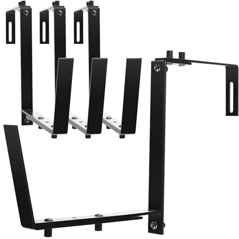 YARNOW 4 Stück Verstellbare Pflanzkasten-Halterungen Fensterkasten-Pflanzgefäß-Halterungen Kein Bohren Geländer Pflanzenaufhänger Für Balkon Und Terrasse