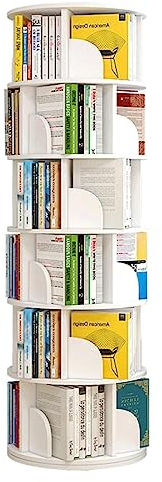 YTGHBIML Bücherturm Freistehend Drehbares Bücherregal, 360° stehendes Bücherregal, geschichtetes Bücherregal mit großer Kapazität, einfacher Heim-Bücherregal-Organizer perfekte Darstellung
