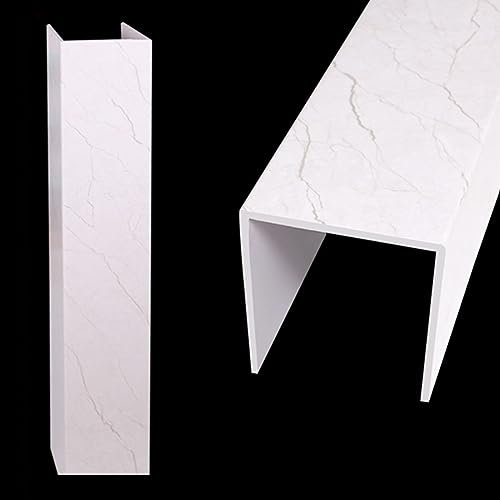 Copertura a forma di U per nascondere le linee del gas, in PVC resistente, 80 cm x 18 cm x 18 cm, bianco
