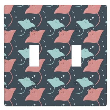 Placca di copertura per interruttore della luce, 2 piastre da parete di dimensioni standard 11,4 x 11,4 cm, simpatica pastinaca doppia piastra di copertura per interruttore della luce, piastra