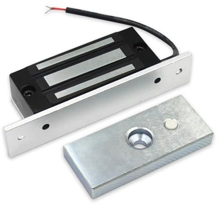 YQVEOT Magnet Door Lock, Magnetic Lock DC12V 60KG 130Lbs Holding Force Mini Access Control Electric Magnetic Lock Side Mount/Embedded Mount Electromagnetic Lock, Door Access Control System Kit