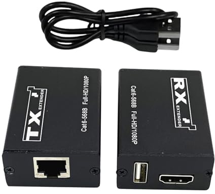 30 m HDMI KVM-förlängare, förlängbart tangentbordsdelare stöder tangentbord 1080P för DVR NVR-kamera