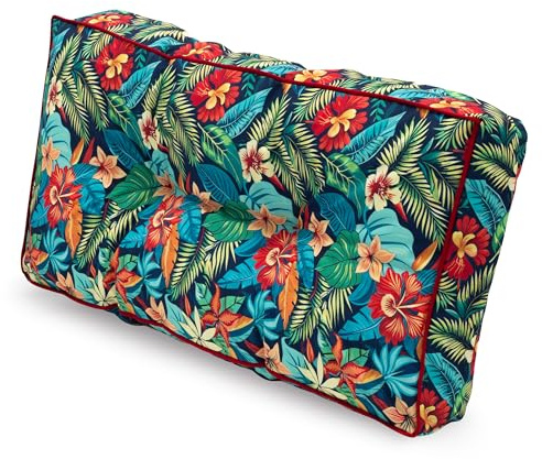Spatium Coussins pour Palettes, Housse 100% Amovible, imperméable, Résistant aux UV, Extérieur/Intérieur, Canapé en Palettes (Coussin de Dossier 80x40, Motif de Fleur: Jungle)