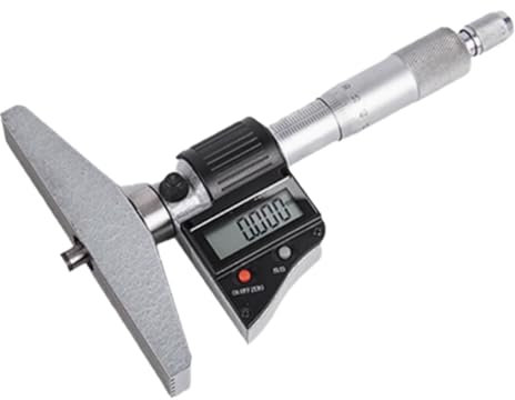 RKXKJ Elektronischer Tiefenmesser, Digitaler Tiefenmikrometer Mit Hartmetallspitze, Wasser- Und Staubdicht, Geeignet Für Fertigung, Bearbeitung Und Maschinenbau