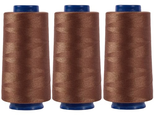 Cônes de fil de surjeteuse de 2744 m chacune, bobines de fil en polyester 40S/2 pour surjeteuse, matelassage, merrow, pièces, broderie à la main