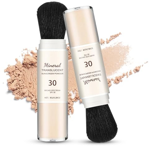 Mineral Magic Powder SPF 30+, Mineral Powder Sunscreen For Scalp & Face, Mineral Based Sunscreen | Sun Protection & Oil Control | Face & Scalp Invisible Shield | Mattifying Makeup Setting Finisher (2)