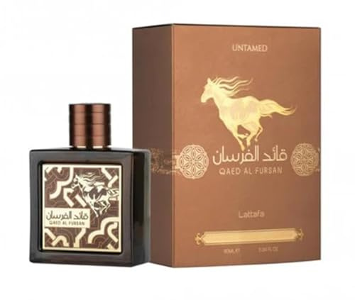 Qaed Al Fursan Untamed Eau De Parfum Spray, 90ml, Oriental Fragrance with Cinnamon and Amber