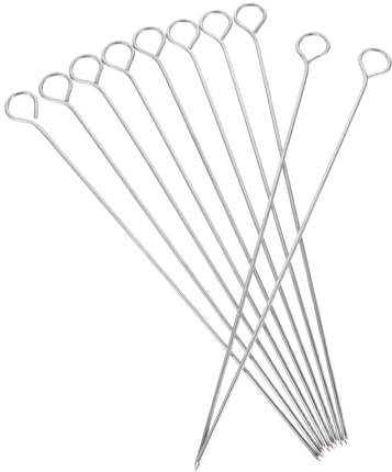 FONDOTIN Agujas Para Mechas De Vela De Acero 25 Cm, 10 Piezas, Herramienta Práctica Para Perforar y Posicionar Mechas, Accesorio Básico Para Fabricación De Velas Artesanales Casa