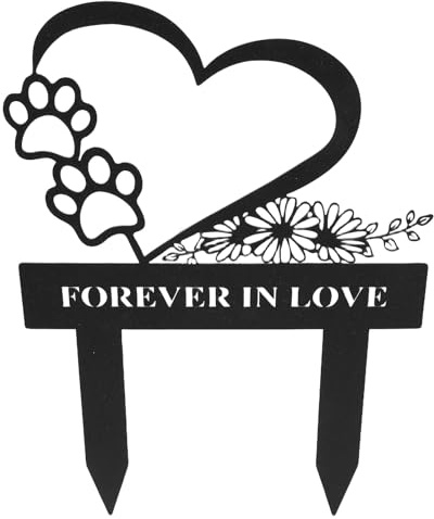 Homoyoyo Marqueur de Tombe Métallique pour Chien Étanche Plaque Commémorative pour Animal de Compagnie Piquet Funéraire pour Jardin et Extérieur Souvenir Chien Décédé