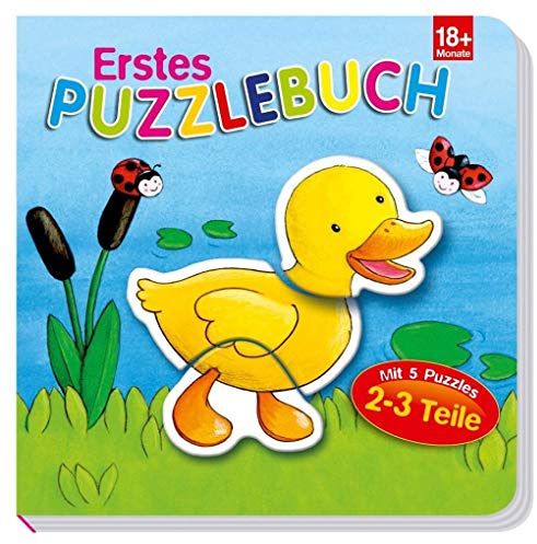 Erstes Puzzlebuch Ente: 5 Puzzles mit je 2-3 Teilen