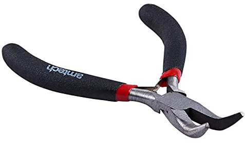 Amtech B3190 Mini Bent Nose Pliers with Spring