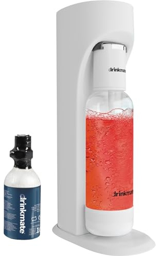 Drinkmate Carbonated Beverage Maker with 3 oz Test Cylinder (White)