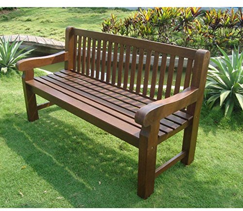 Gartenmoebel Gartenbank Bristol Extra stabile 3-sitzer Bank aus witterungsbeständigem Eukalyptus – Hartholz