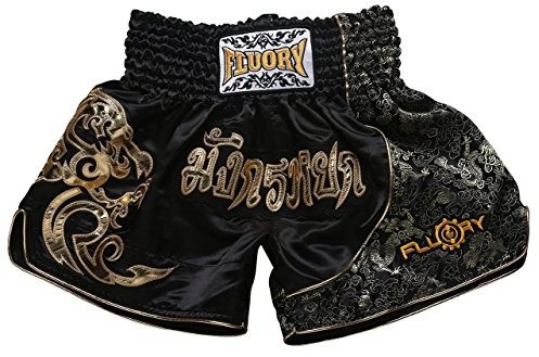FLUORY Muay Thai, Pantaloncini da Boxe di Alta qualità, Pantaloncini da Boxe tailandesi, Pantaloncini MMA Kick Boxing, per Donna, Uomo, Bambino, Competizione di Allenamento di Combattimento.