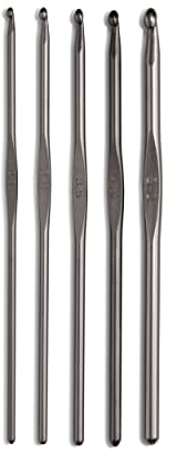 Prym 195991 Häkelnadel-Set, Aluminium, 2,50-5,00 mm, gunmetal