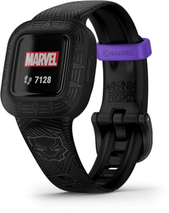 Garmin vivofit jr. 3, Fitness Tracker for Kids, Swim-Friendly, Up to 1-Year Battery Life, Marvel Black Panther