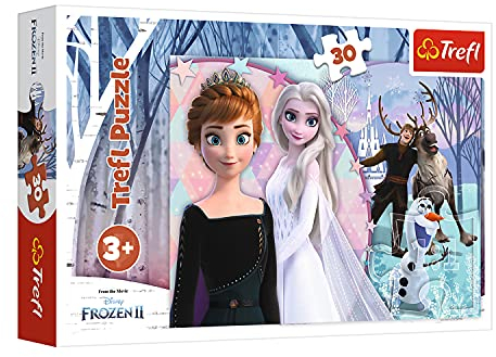 Trefl, Puzzle, Magische Die Eiskönigin, Disney Frozen 2, 30 Teile, für Kinder ab 3 Jahren