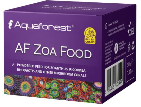 Aquaforest - AF ZOA Food 30 gr - Ricco Food - Cibo in Polvere per Zoanthus, Ricordea, Rhodactis e Altri Coralli Fungo