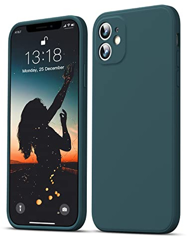 GOODVISH Hülle für iPhone 11 Ultra Dünn Silikon Kameraschutz, Dunkelgrün | Bildschirmschutz Phone Case, 360° Voll abgedeckte stoßfeste Handyhülle für iPhone 11 6,1 Zoll