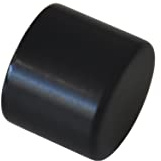 Gardinia Endkappen für Gardinenstangen, Serie Chicago, Ø 20 mm, Metall, Schwarz-matt, 2 Stück