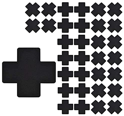 ZoeTekway 16 Paires de Cache-tétons Noirs, Bande Mammaire, imperméable, Invisible et Respirante, Auto-adhésive, jetable, en Forme de Croix