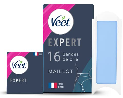 Veet Expert – 16 Kaltwachsstreifen – für empfindliche Haut – perfekte Verarbeitung – langanhaltende Haarentfernung