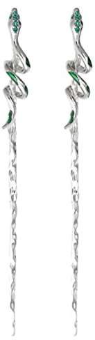 FRCOLOR 2 Stück Retro Schlangen Haarstäbchen, Silber Haarnadeln Aus Zinklegierung Mit Strass, Haarschmuck Für Hochzeit, Party, Alltag
